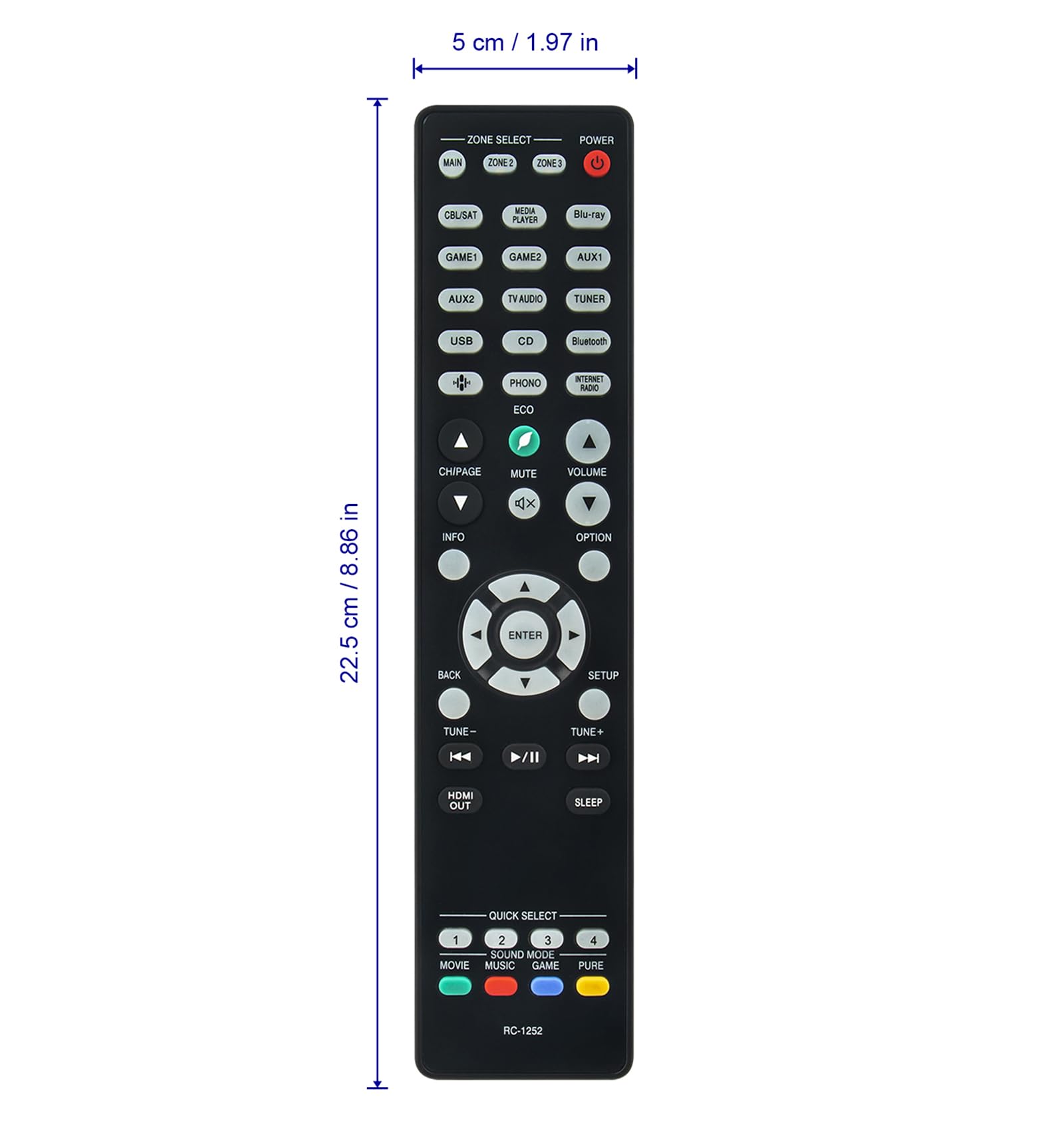 Amazon.com: RC-1252 Replace Remote fit for DENON Home Theater AV